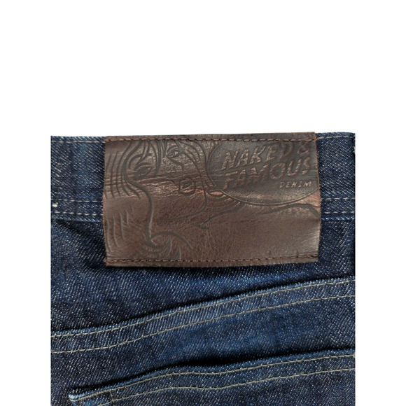 Naked & Famous Denim Weird Guy Size 29 Raw Japanese Selvedge Dark Wash Jeans - Picture 8 of 8